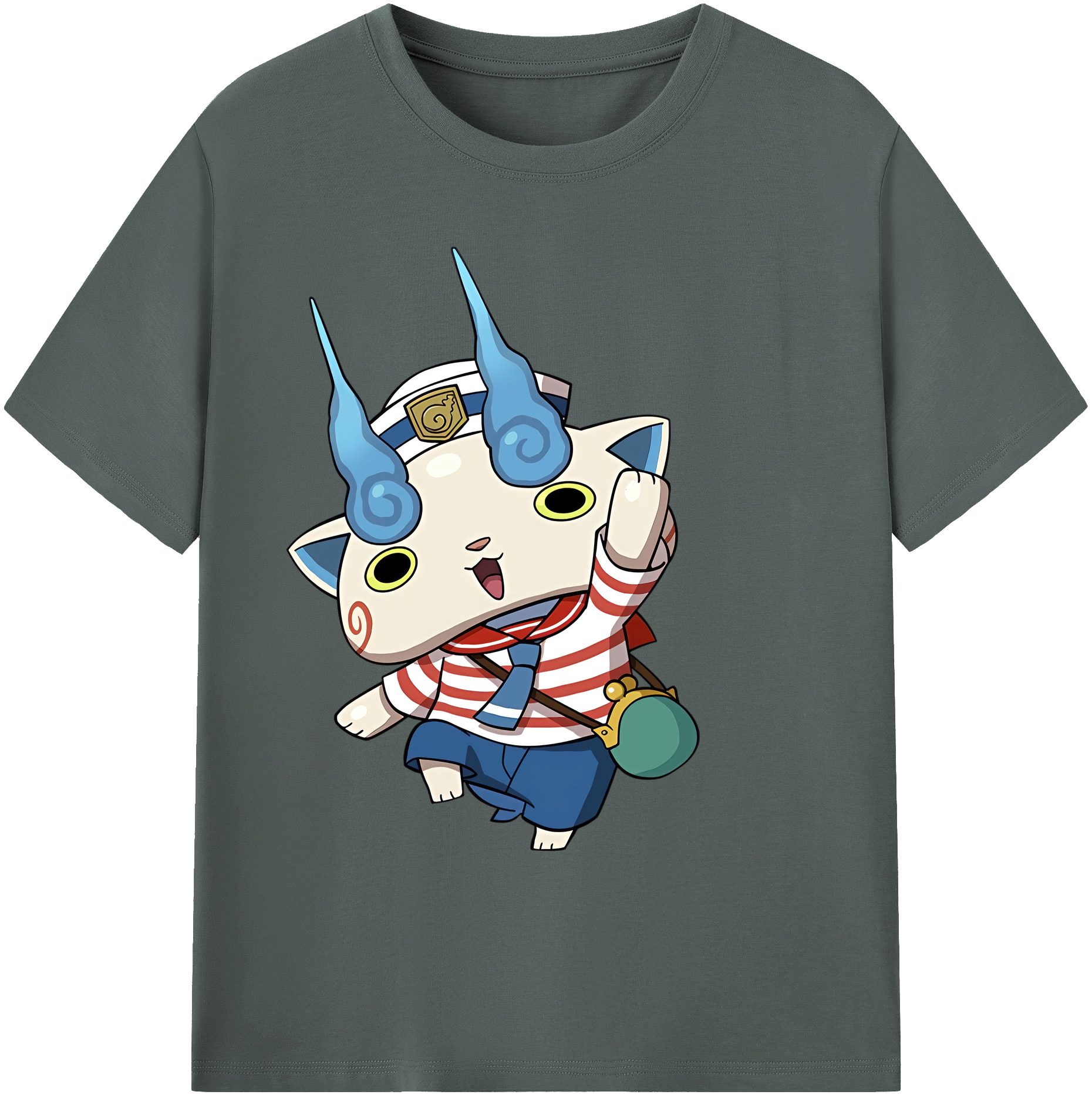 （画像用） 妖怪ウォッチ Yo-kai Watch 綿100％ メンズ半袖Tシャツ｜肌触りやわらか＆通気性